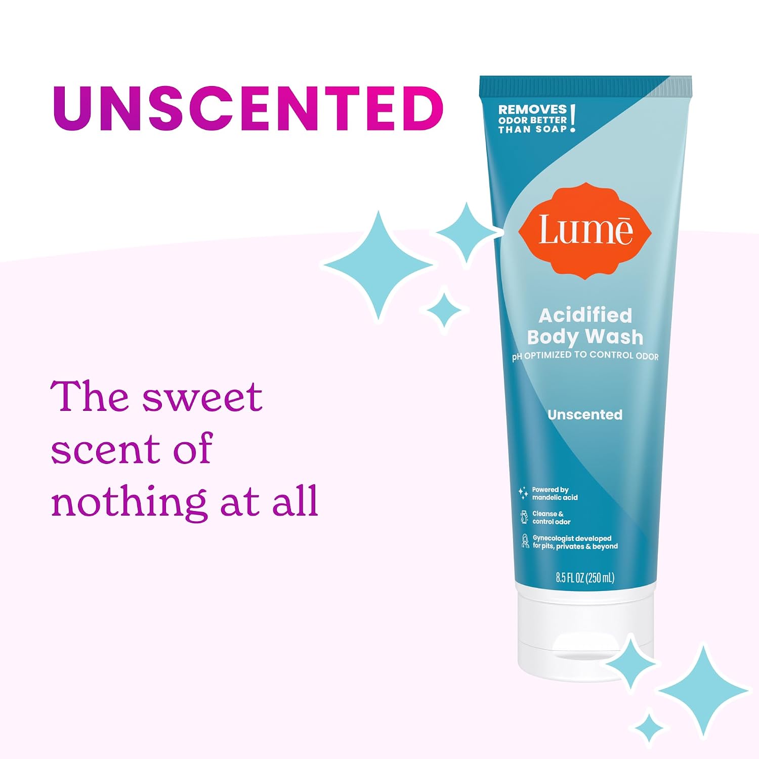 Lume Acidified Body Wash & Flushable Deodorant Wipes - 24 Hour Odor Control - Hydrating Wash