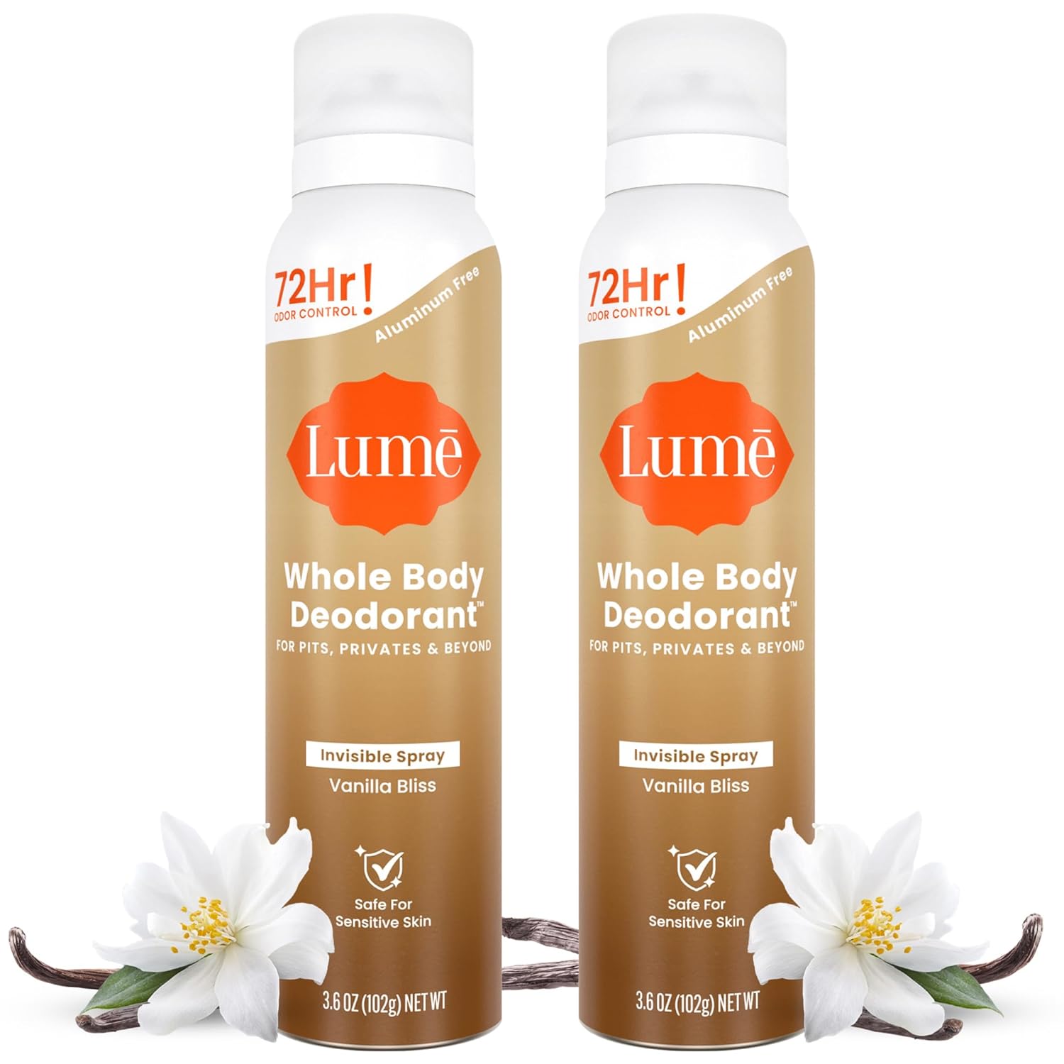 Lume Invisible Body Deodorant Spray – Whole Body Deodorant – 3.6 oz (Fresh Citrus)