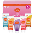 Lume Whole Body Deodorant 5 Pack Sampler - Invisible Cream Minis - 72 Hour Odor Control - Aluminum & Baking Soda Free (Clean Tangerine. Lavender Sage. Peony Rose. Toasted Coconut. Unscented)