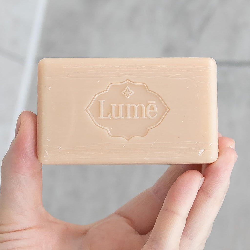 Lume Triple Milled Bar Soap - Rich Moisture & Gentle Cleansing - Paraben Free. Phthalate Free. Skin Safe - 5 ounce (Peony Rose)